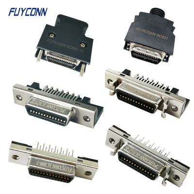 26pin MDR Connector Female / Male 1.27mm Brass Gold Plating SCSI Connector