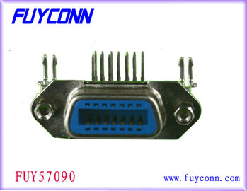 24 Pin Centronic PCB Right Angle Female Connector with Jack Screws and Board Lock