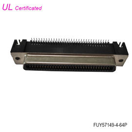 32 Pairs Amphenol PCB Right Angle Female 64 Pin Centronics Connector