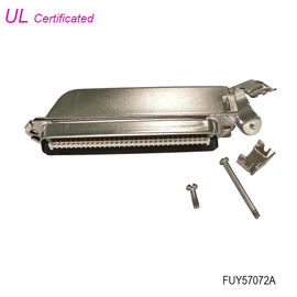 32 pairs 64 Pin Centronics Connector Male IDC Crimping Connector with 45 degree metal housing