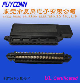 64 Pin IDC Plug Side Entry Centronics Female Connector With Plastic Cover