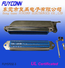 Solder Female 64 Pin Centronics Connector 2.16mm ptich 32pairs Champ connector with hood
