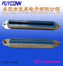 PCB Straight 64 Pin Centronics Connector 32pairs Female Type with Nuts For PCB Board