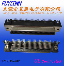 64 Pin Centronic Male Right Angle PCB Connector With Boardlock