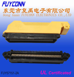 64 Pin Centronics Connector Right Angle Plastic Hood Male IDC Crmping Connector