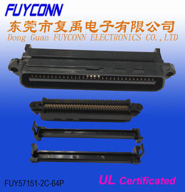 64 Pin Male Centronic Connector 32pairs IDC Crimping Type with wire clip