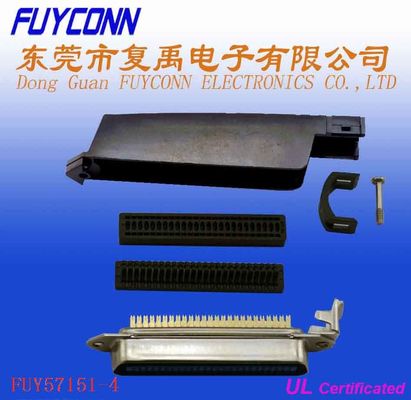 50 Pin IDC Centronic Male Connector 25 Pairs Metal Shell with L Shpe Plasti Cover