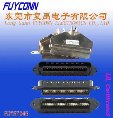 Centronics 25 pairs IDC Male Plug Connector 50 pin 180 degree metal cover