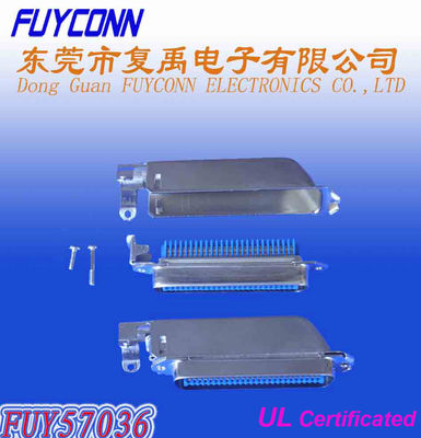 TYCO 90 Degree centronic 50 Pin connector RJ21 Male Plug Champ IDC type with Metal cover
