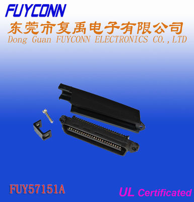 Centronic 90 Degree 50 Pin RJ21 Male Champ IDC TYCO connector with Plastic Cover