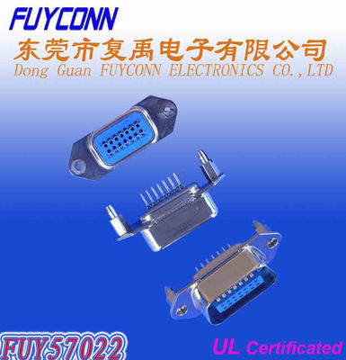 Black / Blue 14 Way Male Champ Centronic Connector For PCB Board with board lock