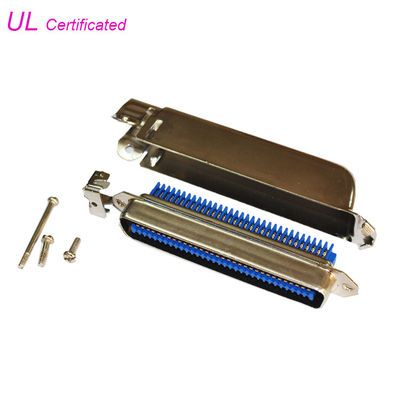 90 Degree 64 Pin Amphenol IDC Male Connector 32 Pairs Plug with 90 degree metal cover