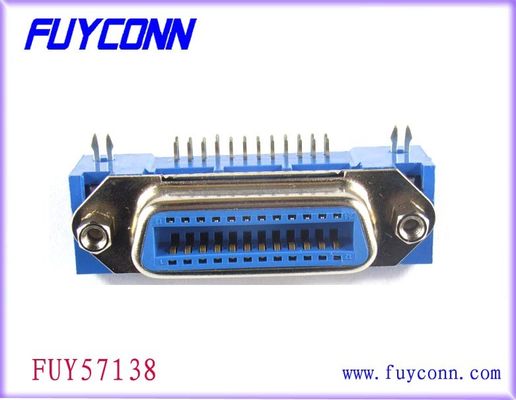 14 Pin Centronic PCB Right Angel Female connector with Jack Screws and Board Lock
