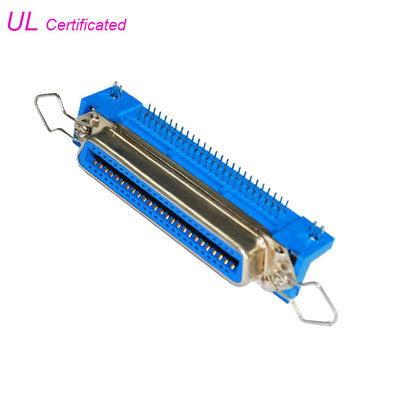 Centronic 25 Pairs PCB Right Angle Female board lock Connector 50pin with spring latch