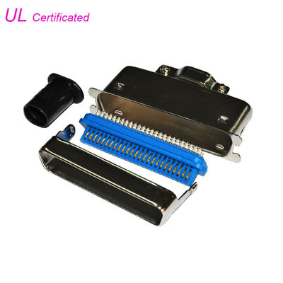 14 24 36 50Pin Centronic MD Type Male Solder Pin Connector with Straight Cable Exit