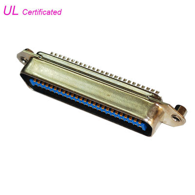 57 CN Series Male 50 Pin Centronic Solder Connector Riveted Hex Head Nuts