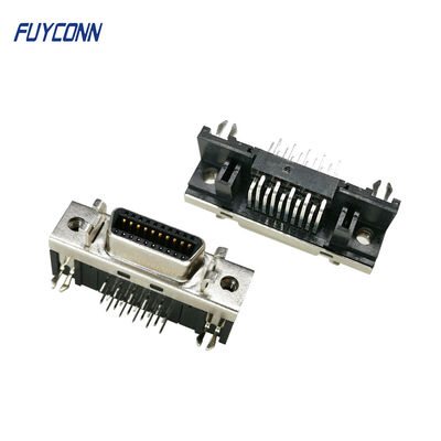 SCSI R/A Female Connector 20pin Servo Connector, Mini D Ribbon MDR Connector