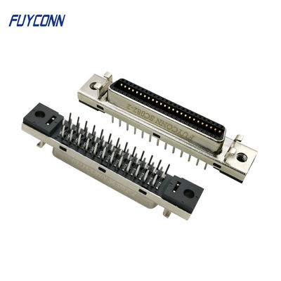 180 Degree PCB SCSI Connector Female 50P MDR Servo Connector
