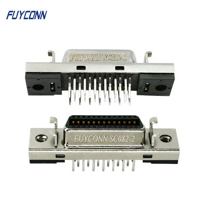 26 Pin SCSI Connector Right Angle Type Female SCSI PCB Connector W/ Fixness Hanger