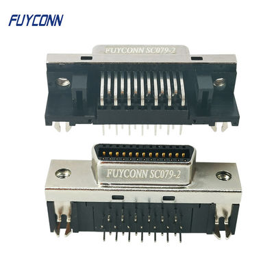 Right Angle PCB SCSI Connector 26 pin Female MDR Connector