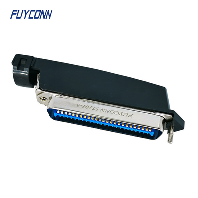 Plastic Hood Solder Cup Centronics 50 Pin Connector With L Shape Cover
